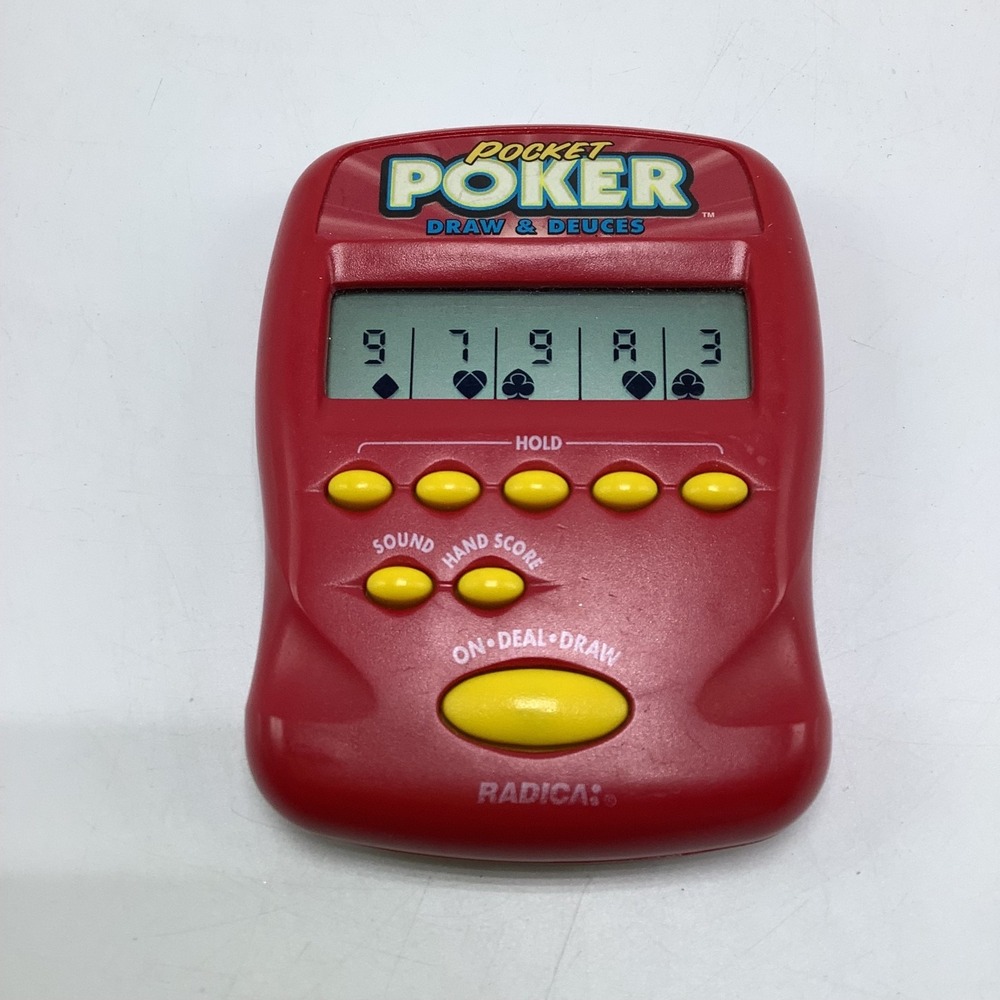 Radica Pocket‎ Poker Daw & Deuces Game 1997 Tested Works